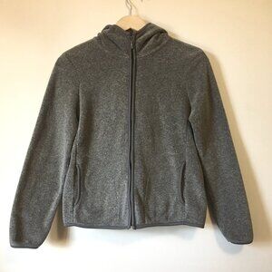 Lativ Grey Zip Up Fleece Hoodie Sweatshirt Medium